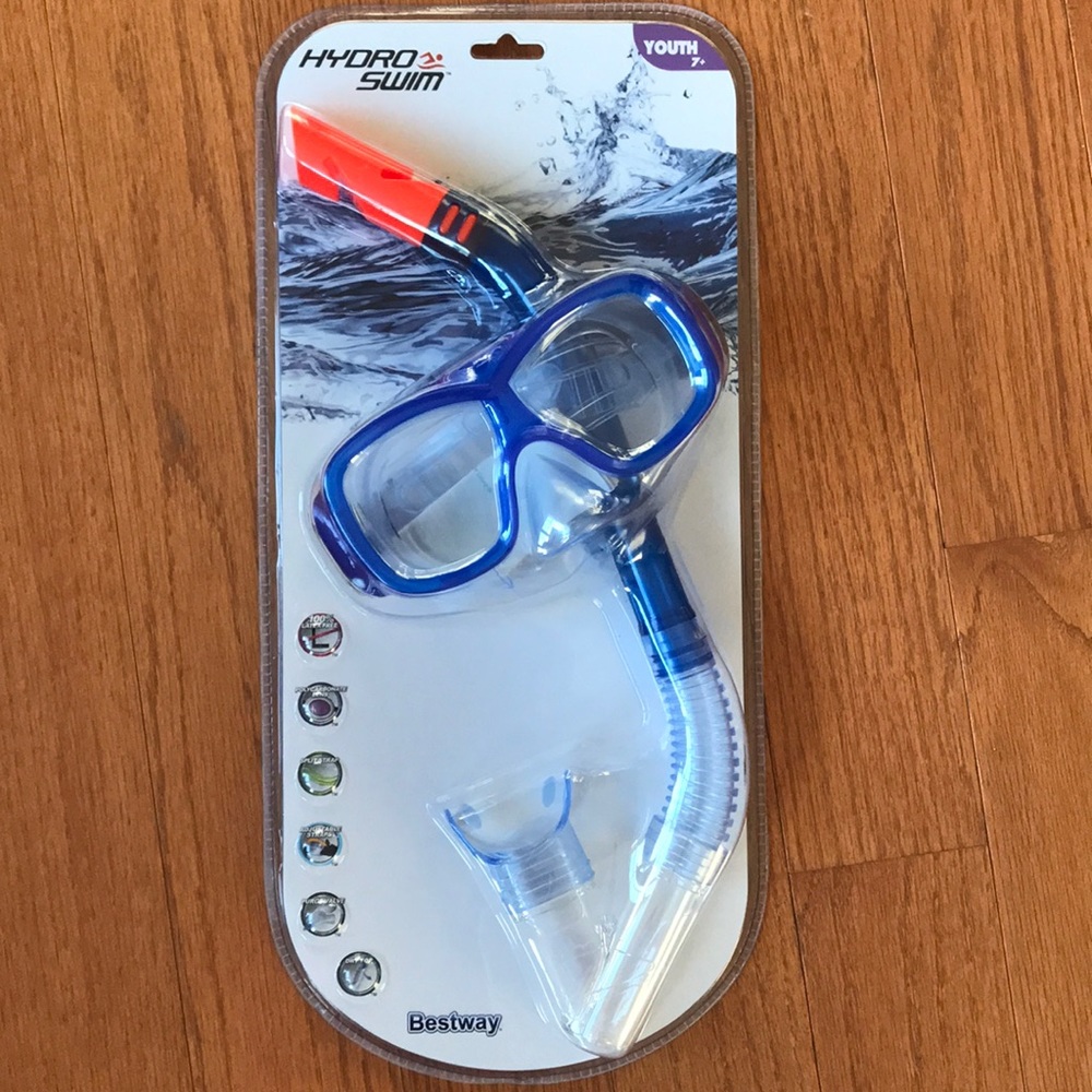Hydroswim snorkel and goggles, youth 7+